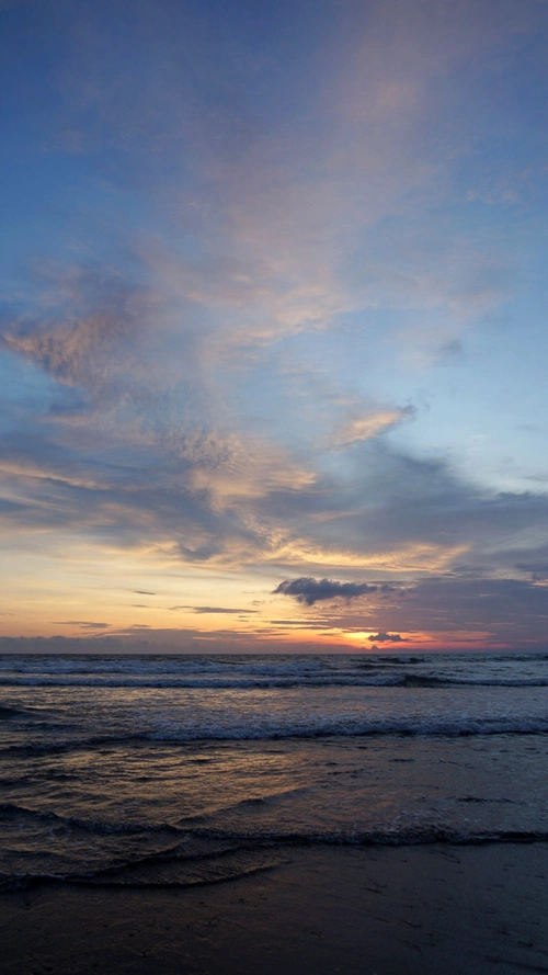 海边夕阳海景h5背景 - 当图网