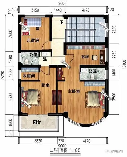 带架空层设计的两栋别墅,第一栋面宽9米,建出大豪宅的范儿