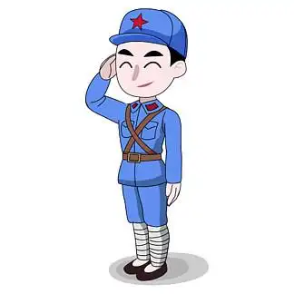 革命人物红军战士插画