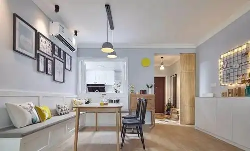 还在抱怨你家小户型餐厅不够坐?好多人都装餐厅卡座了,美观实用