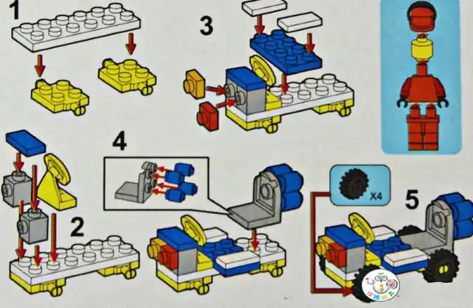 64004乐高式积木飙车小子系列车模自行拼装启蒙儿童益智