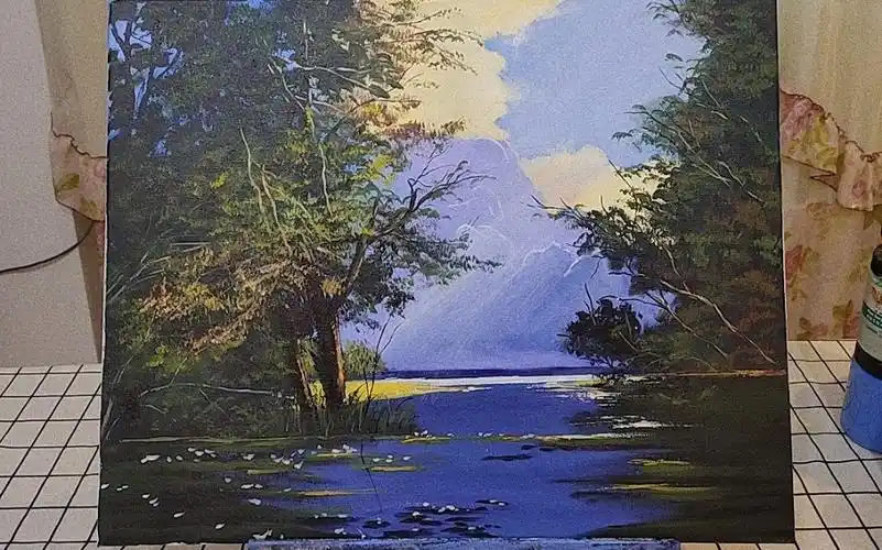 丙烯画风景画临摹尤什科维奇维克多