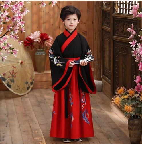 幼儿童古装汉服男童秦朝春秋战国时期丞相大臣官服商鞅表演出服装