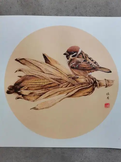 宣纸烙画套色始于兴趣,终于坚持 不懈努力,精益求精 耐住寂寞,百