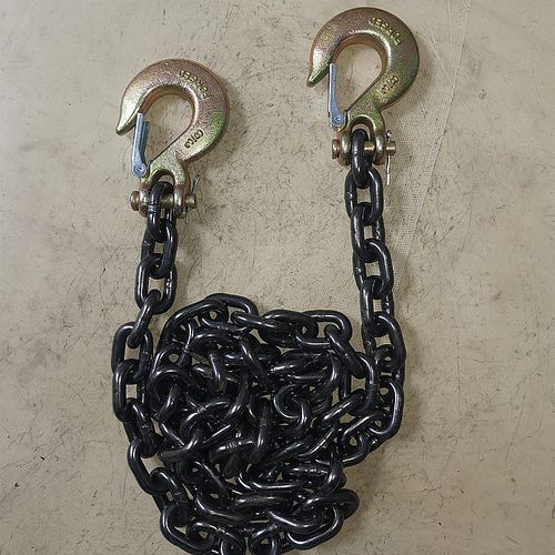 起重链条双钩吊链锰钢拖车链铁链带钩索具石头吊链捆绑链铁链挂钩