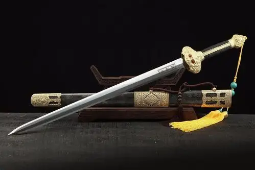 大明永乐剑(亮铜黑鱼皮)_精品龙泉宝剑_中国剑_龙泉刀剑 唐剑 武术