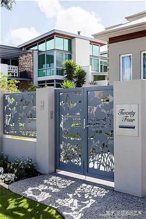 庭院设计30款时尚美观的花园门做法让花园变得高大上
