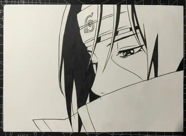 宇智波鼬绘画步骤