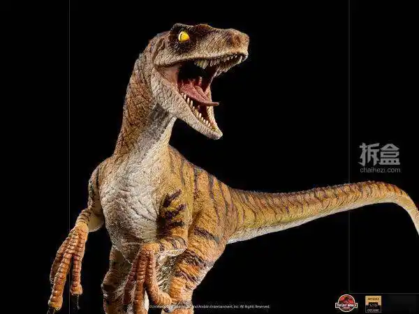 ironstudios侏罗纪世界迅猛龙布鲁blue110恐龙雕像