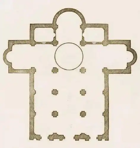 十字式教堂建筑手稿▲比萨大教堂的屋顶罗马式教堂开阔的室内空间和大