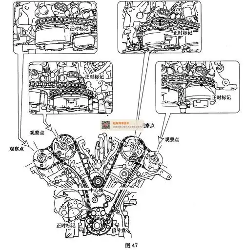 丰田汉兰达(3.5l 2gr-fe)发动机正时校对方法