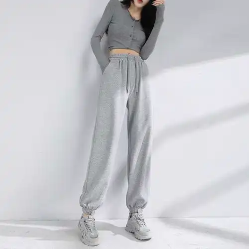 杭州ze旗舰店女装/女士精品休闲裤更新时间:2022年04月04日灰色运动裤