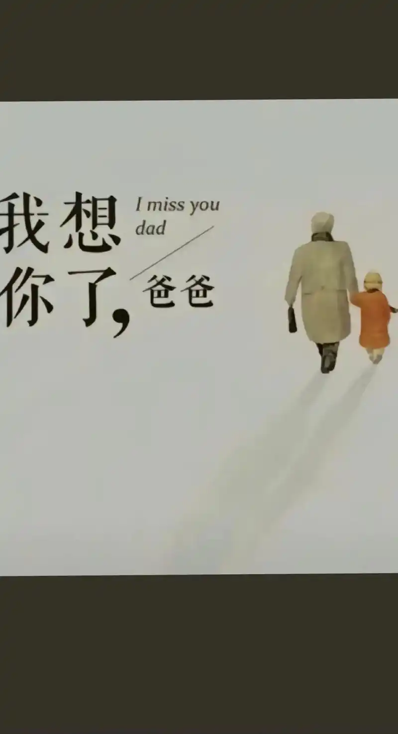 我想你了爸爸,目之所及,皆是回忆,眼之所及,皆是遗憾,父已故