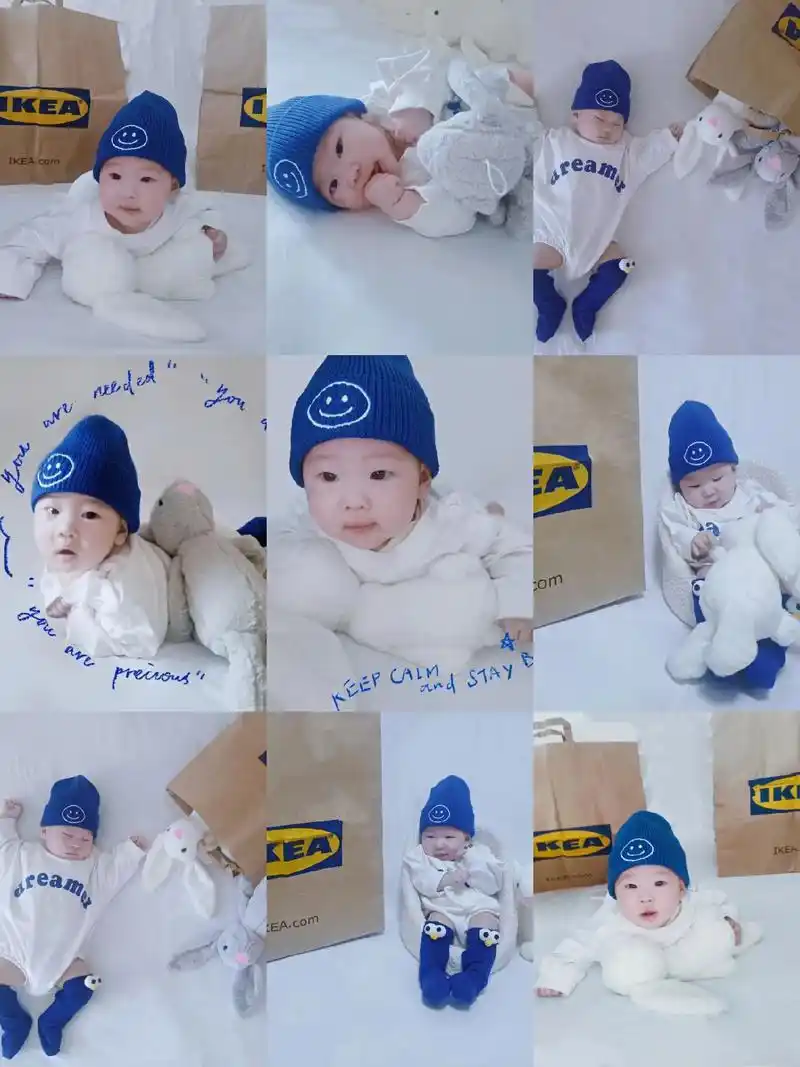 在家自己拍百天照  #创意百天照 #宝宝百天@抖音小 - 抖音