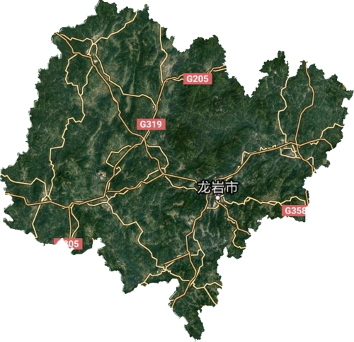 龙岩市高清卫星地图