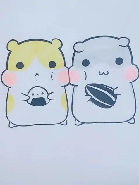 超级简单可爱小仓鼠简笔画