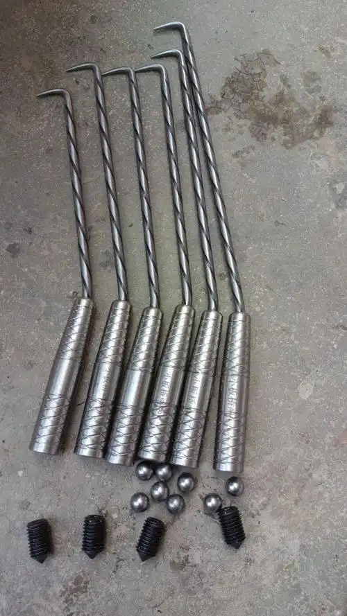 正宗小板桥扎钩鱼纹柄高强度耐敲打手工扎丝钩钢筋绑钩桩芯钢筋钩