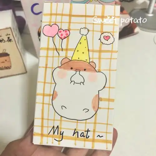 小学生自制盲盒舍舍夹心手绘粘土发饰盲袋手工成品珍珠奶茶盲盒一个