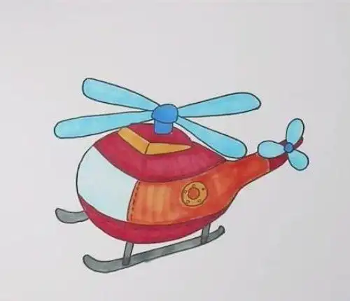 直升机简笔画怎么画直升机简笔画带颜色