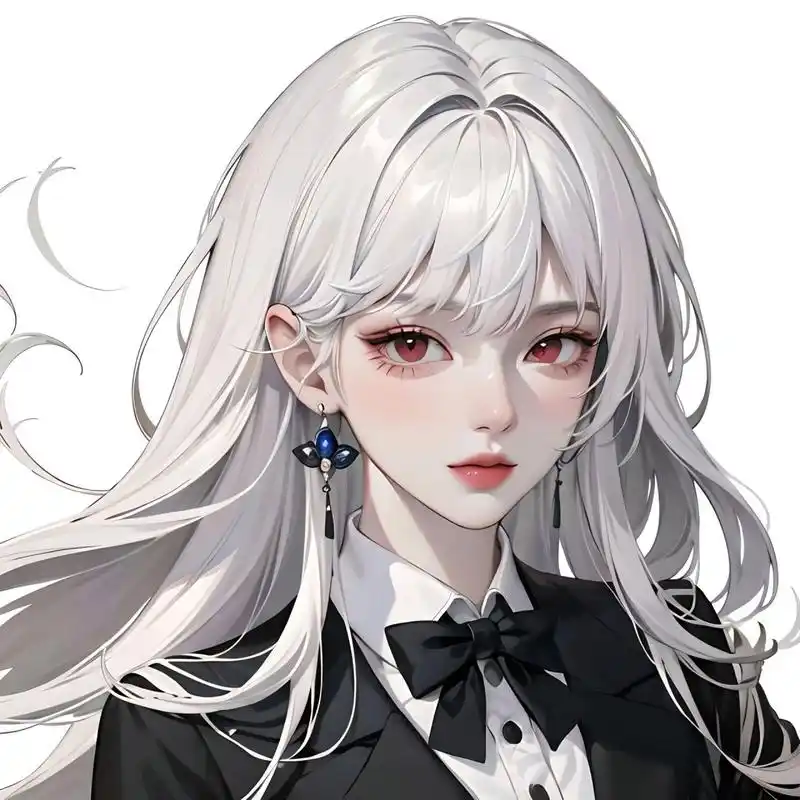 白发|红瞳御姐|头像 幸亏思念无声,否则震耳欲聋; 幸亏心痛无声,否则