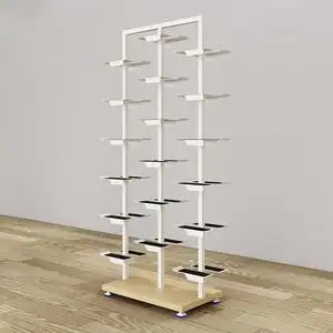 商场男装店童装店运动鞋店展示架创意白色双面简易拆装陈列架鞋架