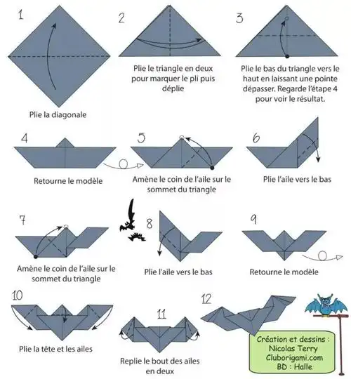 no1558这可能是折纸蝙蝠中最简单的