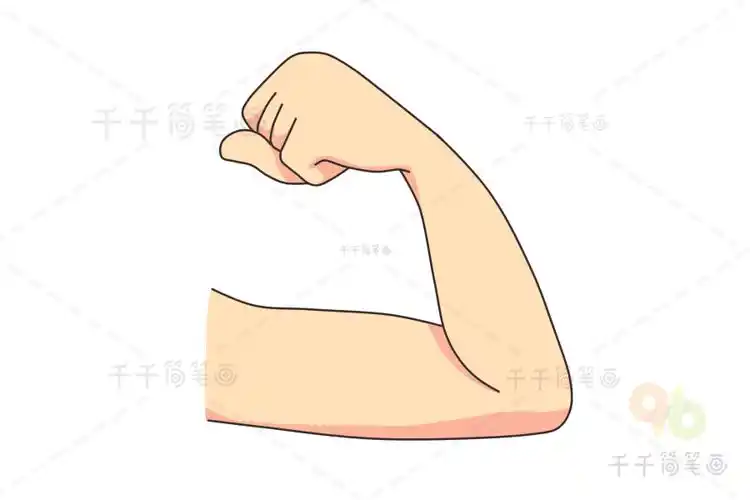 胳膊简笔画教程