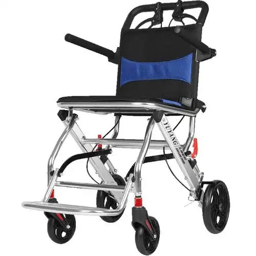 羽扬轻便便携式轮椅小型简易超轻可折叠旅游老年人代步车手推车