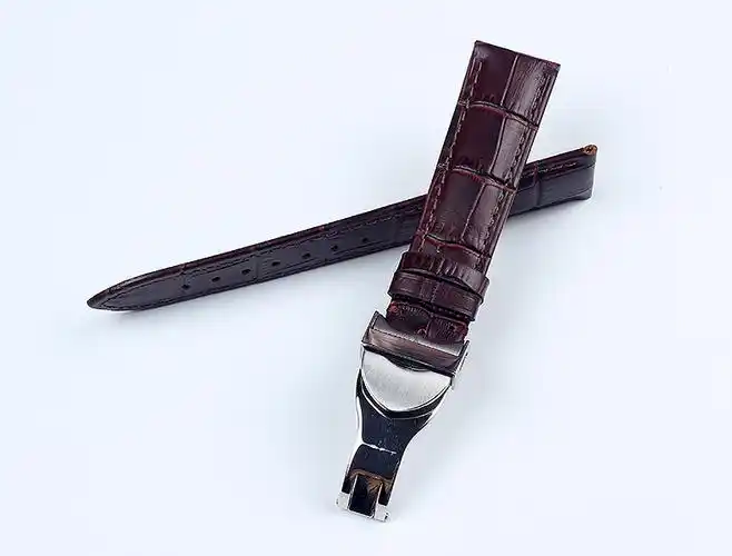 代用帝舵皮表带真皮男20驼21mm骏珏海洋王子系列蝴蝶扣手表配件_7折