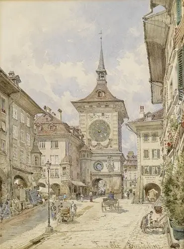 欧洲建筑风景水彩画作品欣赏