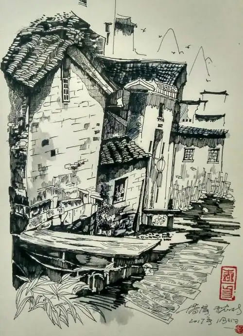 宏村写生作品集(速写)