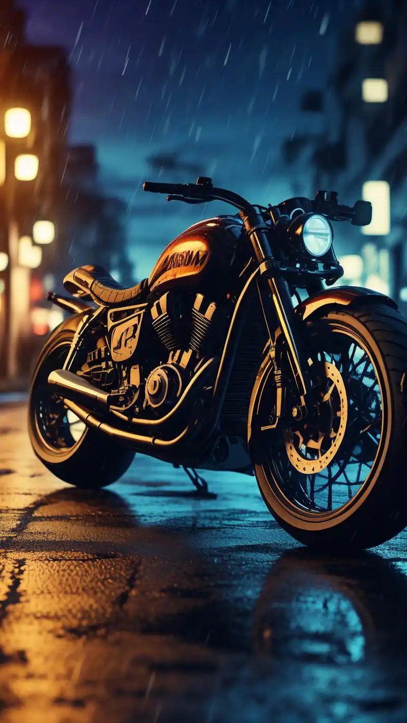 931591帅气摩托车驰骋城市夜景壁纸95