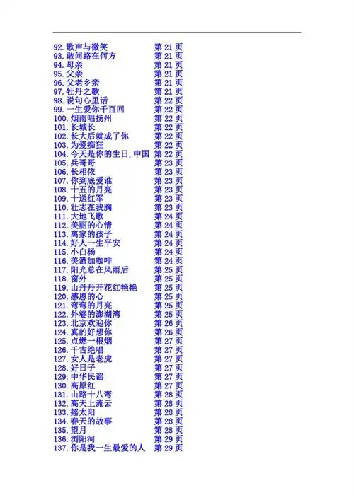 经典老歌200首怀旧好听歌曲歌词流行音乐.pdf