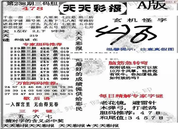 22238期福彩3d天天彩报a版天天彩报b版