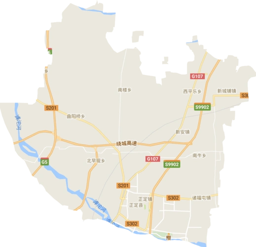 正定县电子地图高清版大图