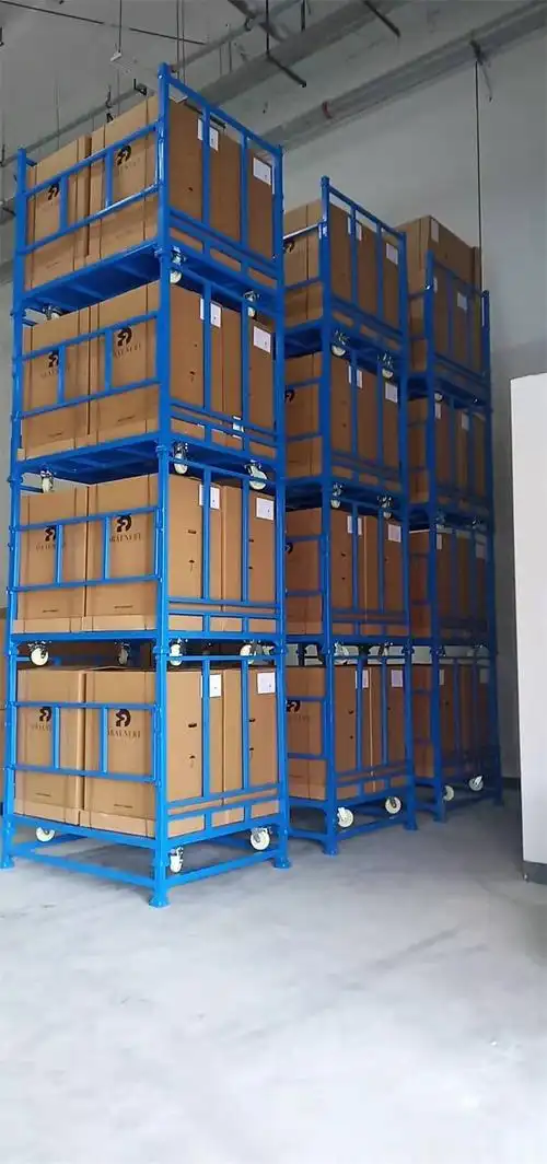 厂家直供折叠式堆垛架仓库货架可移动码垛架子仓储冷库架