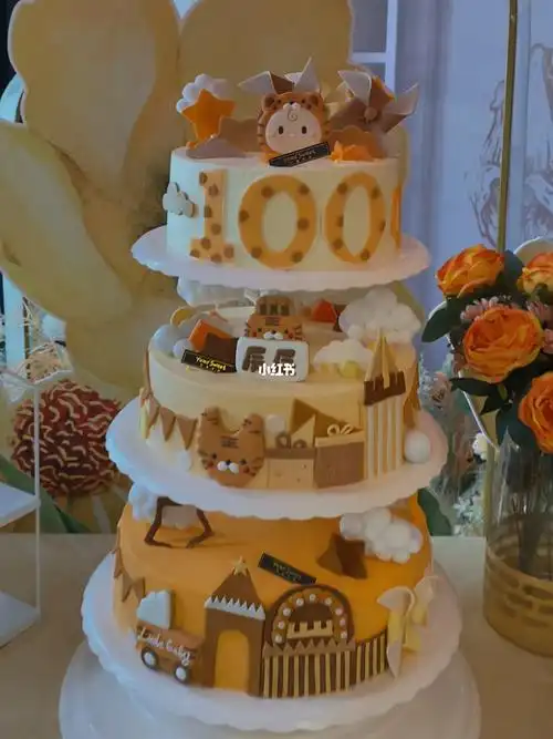 宝宝100天61百日宴09 #翻糖蛋糕