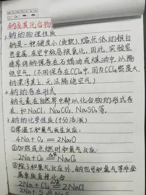 还有一个单质钠和酸和盐反应的先后顺序没发,照片上限了,想知道的同学