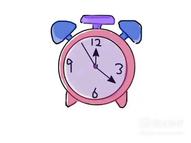 时钟简笔画12点半