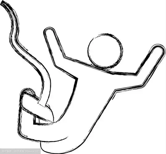 线象形人练习蹦极