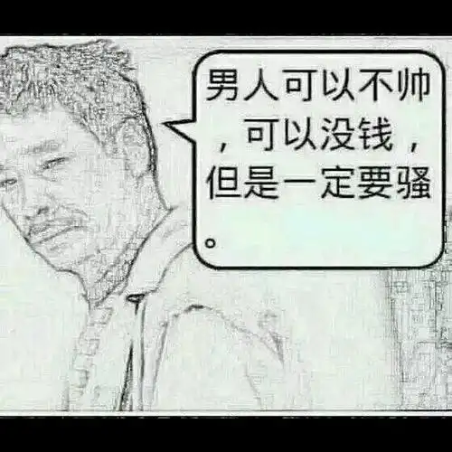 男人可以不帅,可以没钱,但是一定要骚!