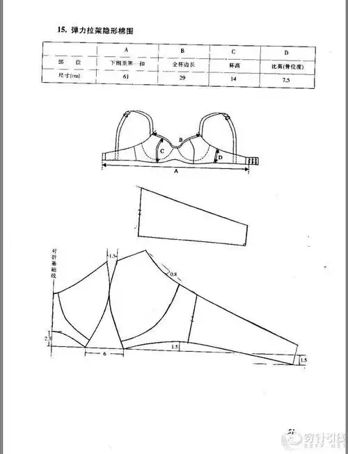 内衣制版文胸纸样版型