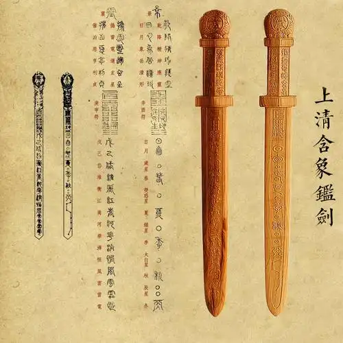 包邮道教法剑上清含象剑肥城桃木剑宗教用品法器整根桃木定制