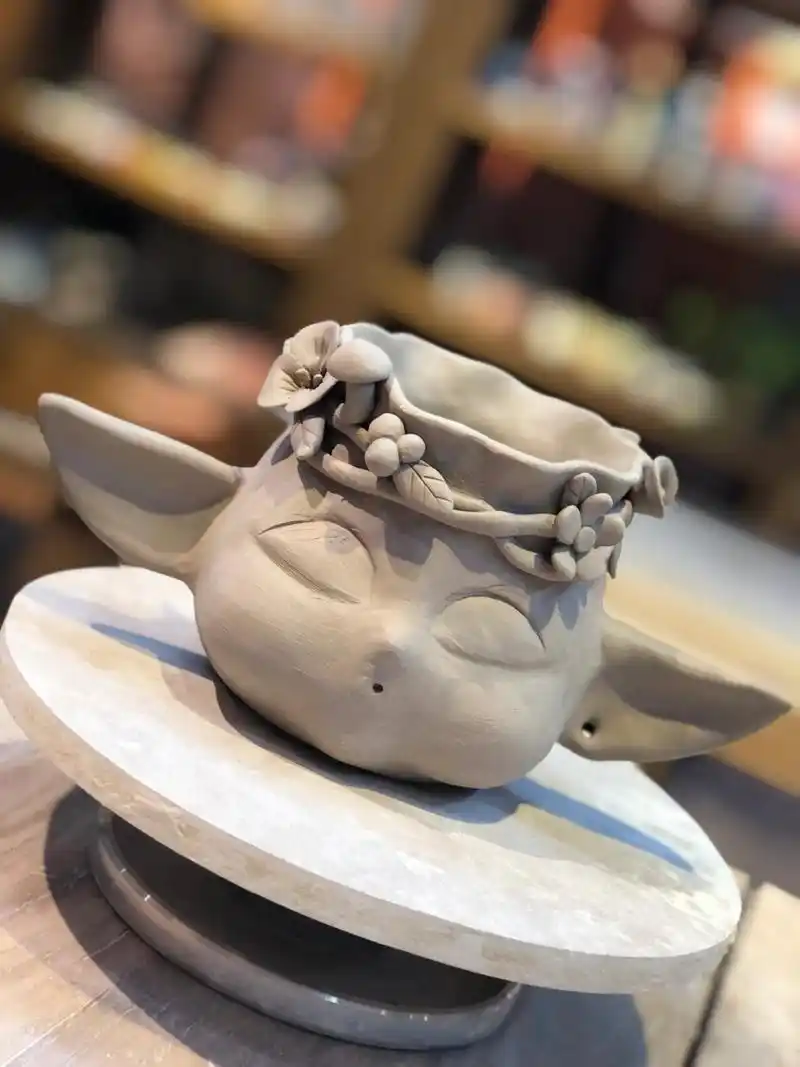 陶艺手捏作品 发呆到长蘑菇96?#手工陶艺