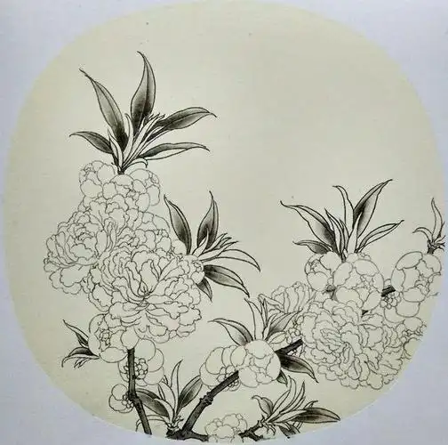 国画教程工笔碧桃图