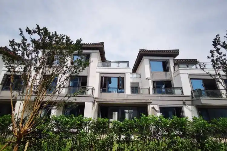 嘉兴海宁皮革城旁新中式排屋别墅朗诗绿洲350万三开间