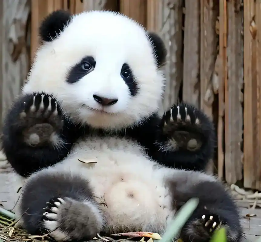 国宝大熊猫萌萌哒 #小时候的花花也太可爱了,#熊猫界顶流女 - 抖音