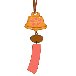 古风挂饰风铃插画