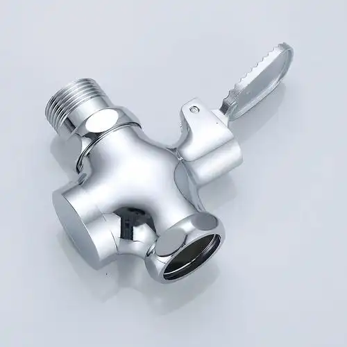 全铜脚踩式蹲便器脚踏冲水阀大便冲洗阀厕所便池延时暗装隐形卧式合金