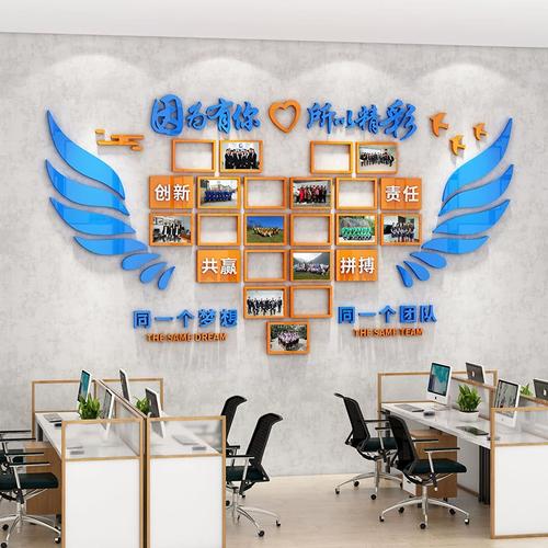 办公室墙面装饰员工风采展示墙公司团队活动剪影照片墙贴企业文化